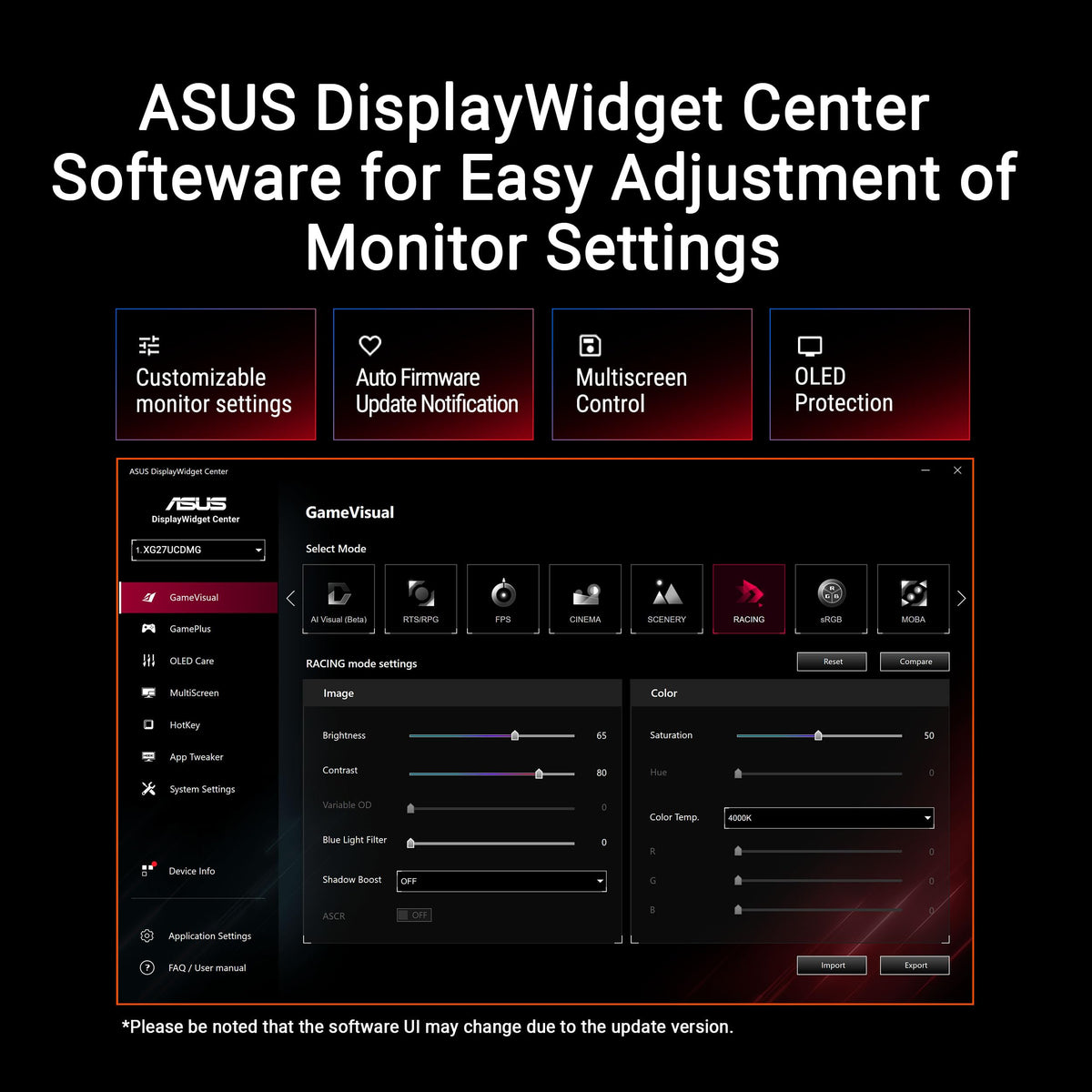 ASUS ROG Strix XG27UCDMG 27 Zoll 4K 240Hz QD-OLED Gaming Monitor mit 0,03ms