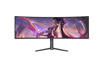 Amzfast 49 Zoll Curved Monitor 120Hz DQHD 5120x1440 32:9 Ultrawide PC Bildschirm 1MS MPRT 1500R