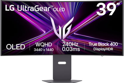 LG Ultragear 39GX900A-B 39" Curved OLED Gaming Monitor UWQHD 240Hz 0,03ms FreeSync Premium Pro