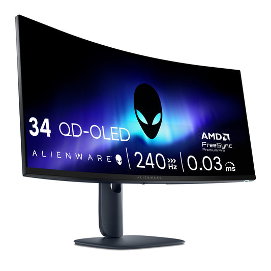 Alienware AW3425DW 34" Curved Gaming Monitor WQHD OLED 240Hz 3440x1440 QD-OLED 1800R G-SYNC