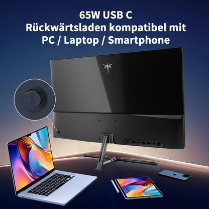 KTC H27P3 27 Zoll 5K Monitor Dual Mode 5120×2880 60Hz 2K 120Hz IPS 99% DCI-P3 ΔE<2 HDR400 USB-C 65W