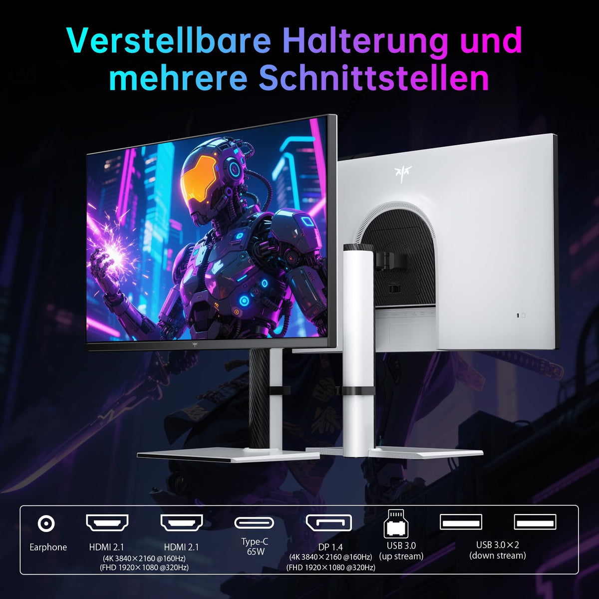 KTC 27 Zoll Mini LED Gaming Monitor 4K 160Hz FHD 320Hz 1152 Zonen HDR1400 Fast IPS 1ms Adaptive Sync