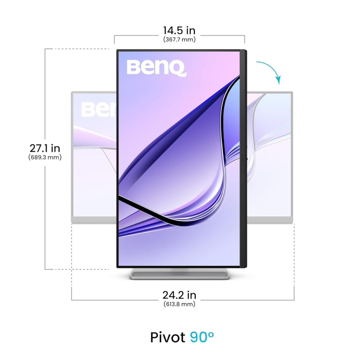BenQ MA320U 32 Zoll 4K Monitor USB-C MacBook Pro/Air 90W P3-Farbraum Höhenverstellbar