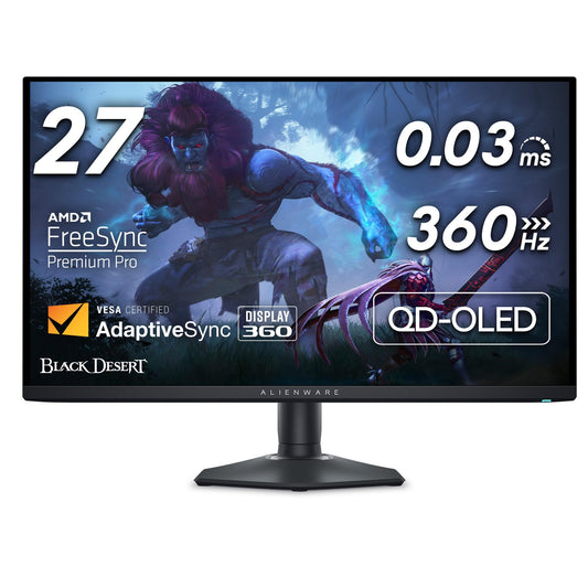 Alienware AW2725DF QHD Gaming Monitor 27" OLED 360Hz 2560x1440 QD-OLED DisplayHDR True Black 400