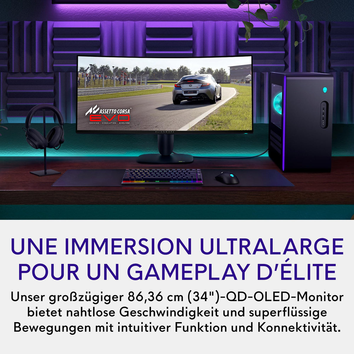 Alienware AW3425DW 34" Curved Gaming Monitor WQHD OLED 240Hz 3440x1440 QD-OLED 1800R G-SYNC