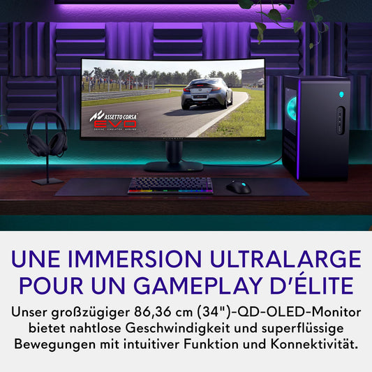 Alienware AW3425DW 34" Curved Gaming Monitor WQHD OLED 240Hz 3440x1440 QD-OLED 1800R G-SYNC