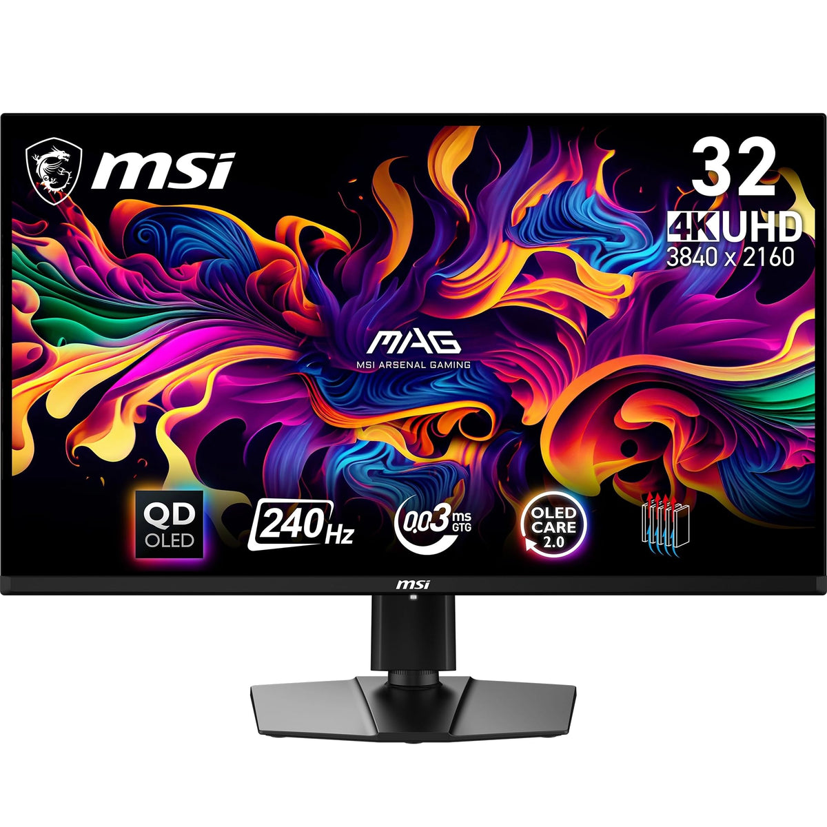 MSI MAG 321UPX 31,5" 4K OLED Gaming Monitor 240Hz 0,03ms QD-OLED DisplayHDR True Black 400