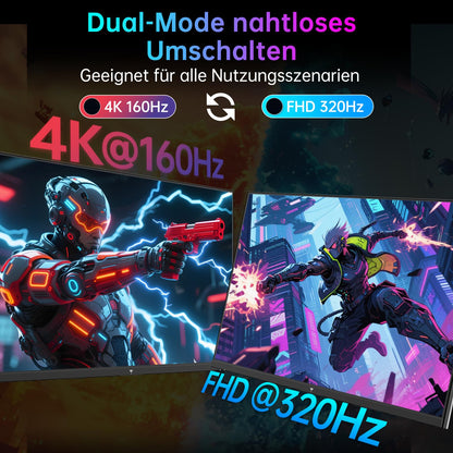 KTC 27 Zoll Mini LED Gaming Monitor 4K 160Hz FHD 320Hz 1152 Zonen HDR1400 Fast IPS 1ms Adaptive Sync